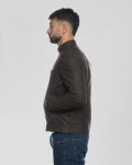 Men's Dark Brown Nubuck Biker | Leather Trend