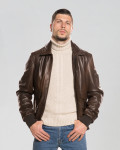 Pilota – Men’s Dark Brown Leather Bomber Jacket