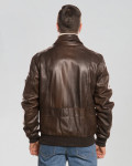 Pilota – Men’s Dark Brown Leather Bomber Jacket