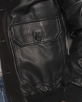 Men's Black Leather Bomber Jacket – Milo | Leather Trend