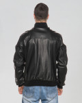 Bomber uomo in pelle nero – Milo | Leather Trend