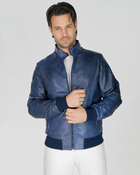 Bomber in pelle da uomo - Victor | Leather Trend
