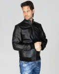 Giacca Bomber Uomo Nero – Victor | Leather Trend