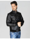 Men's Black Bomber Jacket – Victor | Leather Trend