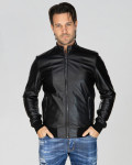 Giacca Bomber Uomo Nero – Victor | Leather Trend