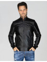 Men's Black Bomber Jacket – Victor | Leather Trend