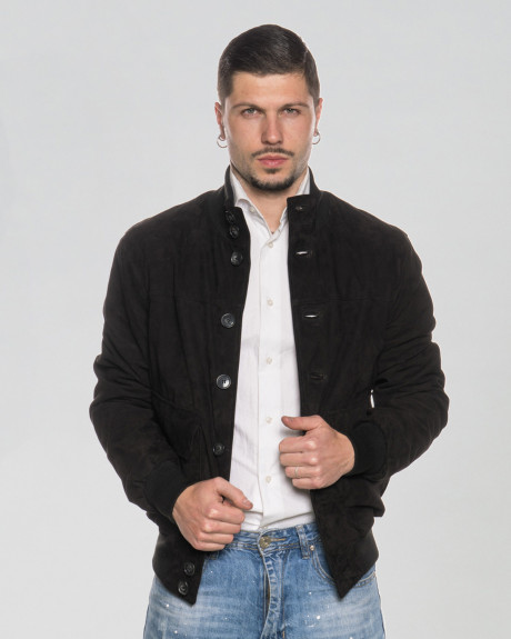 Bomber uomo in pelle camoscio – Milo | Leather Trend 2