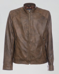 Men's Light Brown Leather Jacket – U08 | Leather Trend