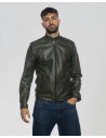 Men’s jacket mod. U010 Green in real leather 100% made in Italy