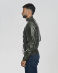 Men's Green Leather Jacket - U010 | Leather Trend