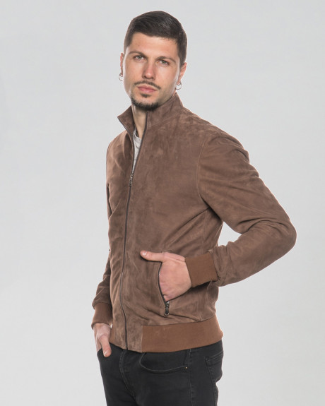 Giacca Bomber Uomo Camoscio – Victor | Leather Trend 2