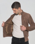 Men's Suede Bomber Jacket – Victor | Leather Trend