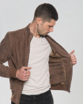 Men's Suede Bomber Jacket – Victor | Leather Trend