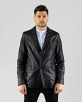 Men's Black Leather Jacket - Ettore | Leather Trend