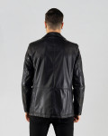Giacca in Pelle da Uomo Nera - Ettore | Leather Trend