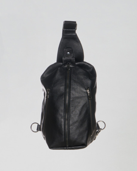 Marsupio Uomo in Pelle Nero  – Marsiglia | Leather Trend