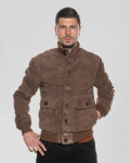 Bomber uomo in pelle camoscio – Milo | Leather Trend