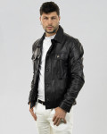 Giacca in Pelle da Uomo Nera - Roberto | Leather Trend