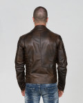 Chiodo in pelle da uomo testa di moro - V248 | Leather Trend
