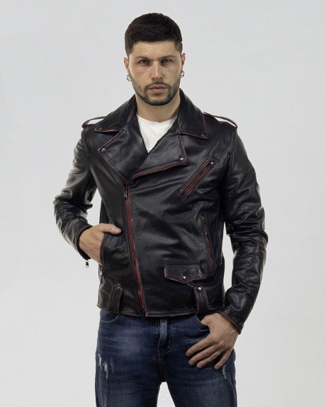 Men's Asportated Leather Three-Pocket Perfecto - Armando