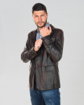 Men's Dark Brown Leather Jacket - Ettore | Leather Trend