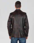 Men's Dark Brown Leather Jacket - Ettore | Leather Trend