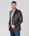 Men's Dark Brown Leather Jacket - Ettore | Leather Trend
