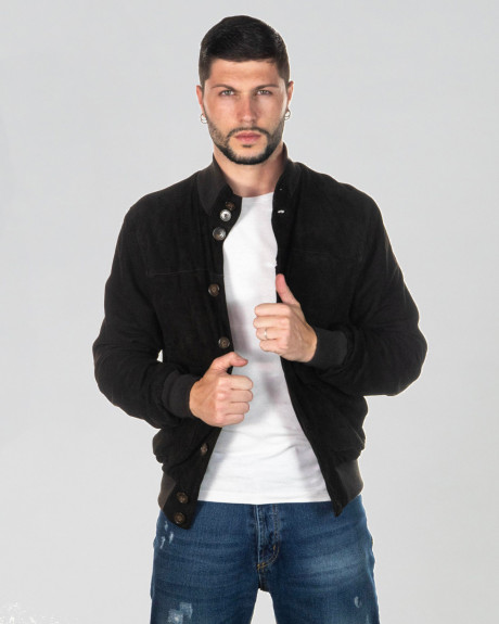 Bomber uomo in pelle camoscio – Milo | Leather Trend 2
