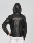 Hooded leather jacket - Terminator | Leather Trend