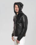 Giacca in pelle con cappuccio - Terminator | Leather Trend