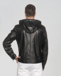 Hooded leather jacket - Terminator | Leather Trend