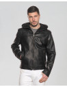 Hooded leather jacket - Terminator | Leather Trend