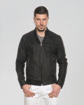 Giacca Uomo Nera in Pelle Camoscio - U08 | Leather Trend