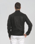Giacca Uomo Nera in Pelle Camoscio - U08 | Leather Trend