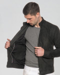 Giacca Uomo Nera in Pelle Camoscio - U08 | Leather Trend