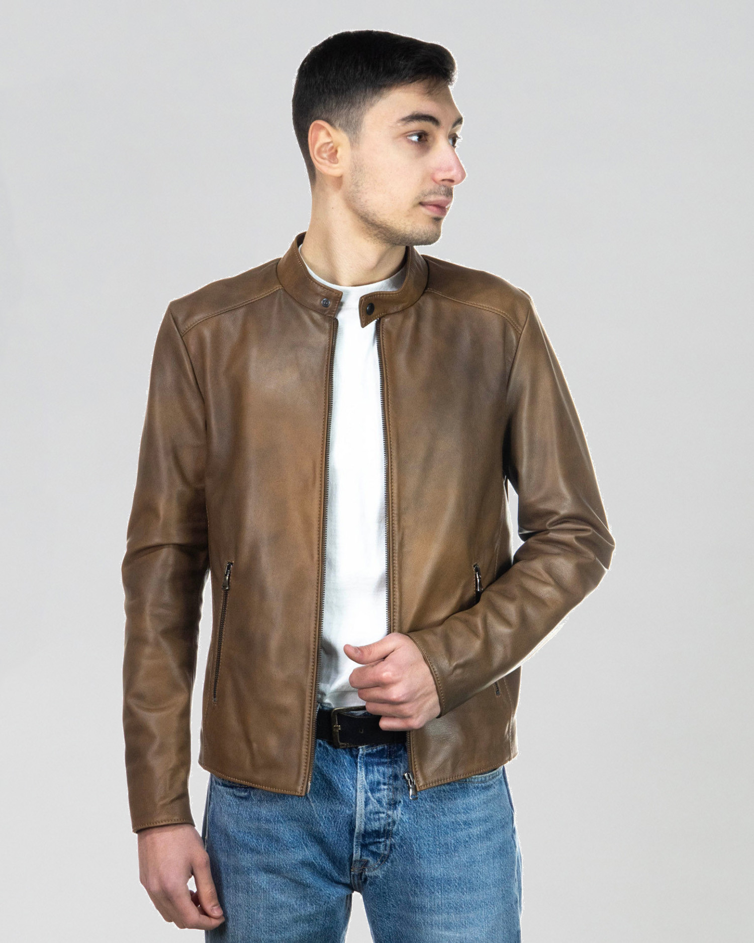Men’s jacket mod. U09 Genuine leather 100% made in Italy