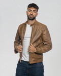Giacca in Pelle da Uomo Cuoio - U010 | Leather Trend