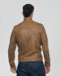 Men's Light Brown Leather Jacket - U010 | Leather Trend