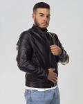 Men's Black Leather Jacket – Vidal | Leather Trend