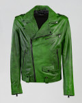 Men’s Crocodile-Effect Leather Perfecto Jacket - Vasco