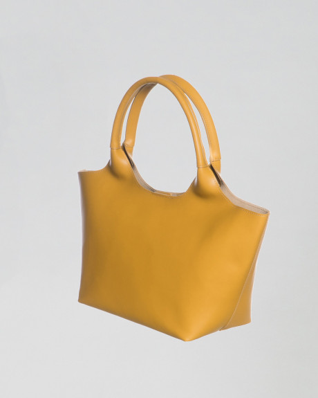 Borsa Shopper in Pelle da Donna Gialla - Anita | Leather Trend 2