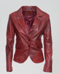 Giacca Donna Bordeaux in Pelle - Classic 712 | Leather Trend