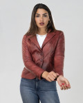 Giacca Donna Bordeaux in Pelle - Classic 712 | Leather Trend