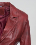 Giacca Donna Bordeaux in Pelle - Classic 712 | Leather Trend