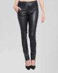 Women's Black Leather Trousers - Edvige | Leather Trend