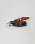 Belt mod. Arrigo Reversible Rust and Dark Brown genuine leather 100% made in Italy