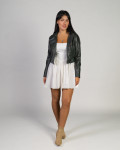Women's Green Leather Perfecto - Chiodino Bis | Leather Trend
