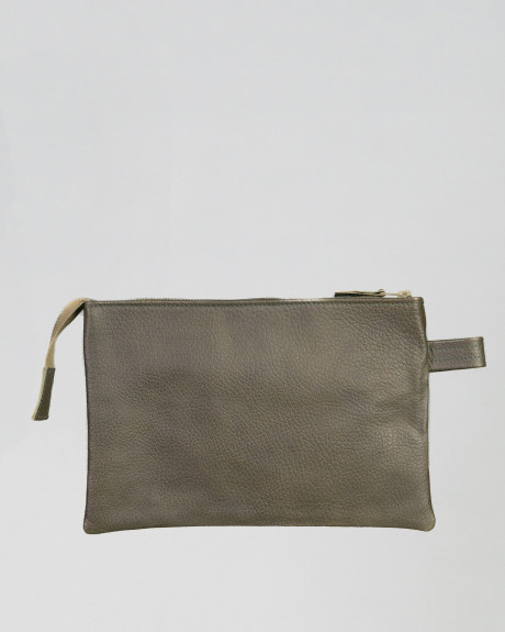 Pochette Donna Verde in Pelle - Anna | Leather Trend