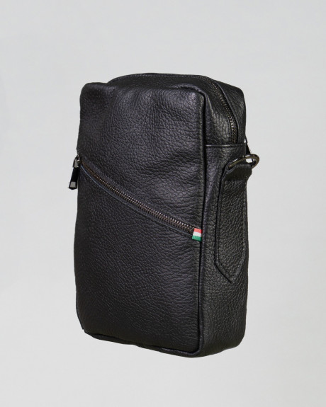 Men's Black Shoulder Bag – Portofino | Leather Trend 2