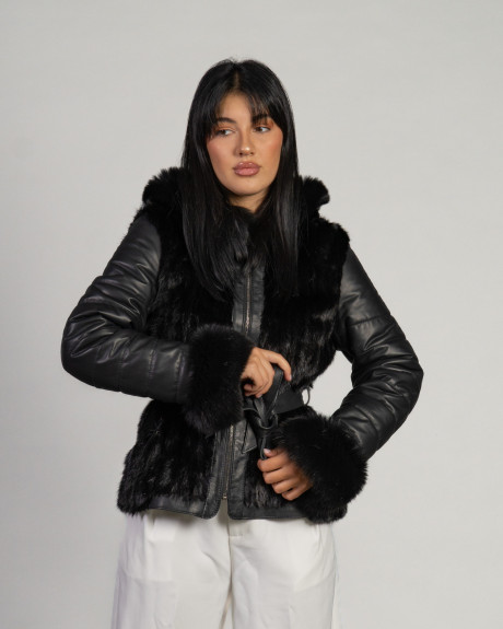 Giacca Donna Nera in Pelliccia – Daniela | Leather Trend